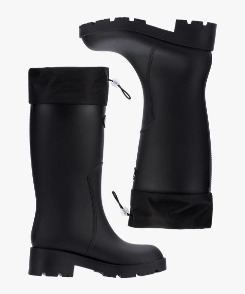 RC HOU LONG Long Rain Boots BLACK