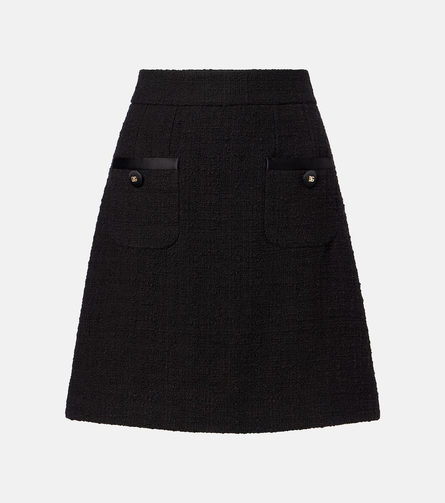 Cotton-blend miniskirt