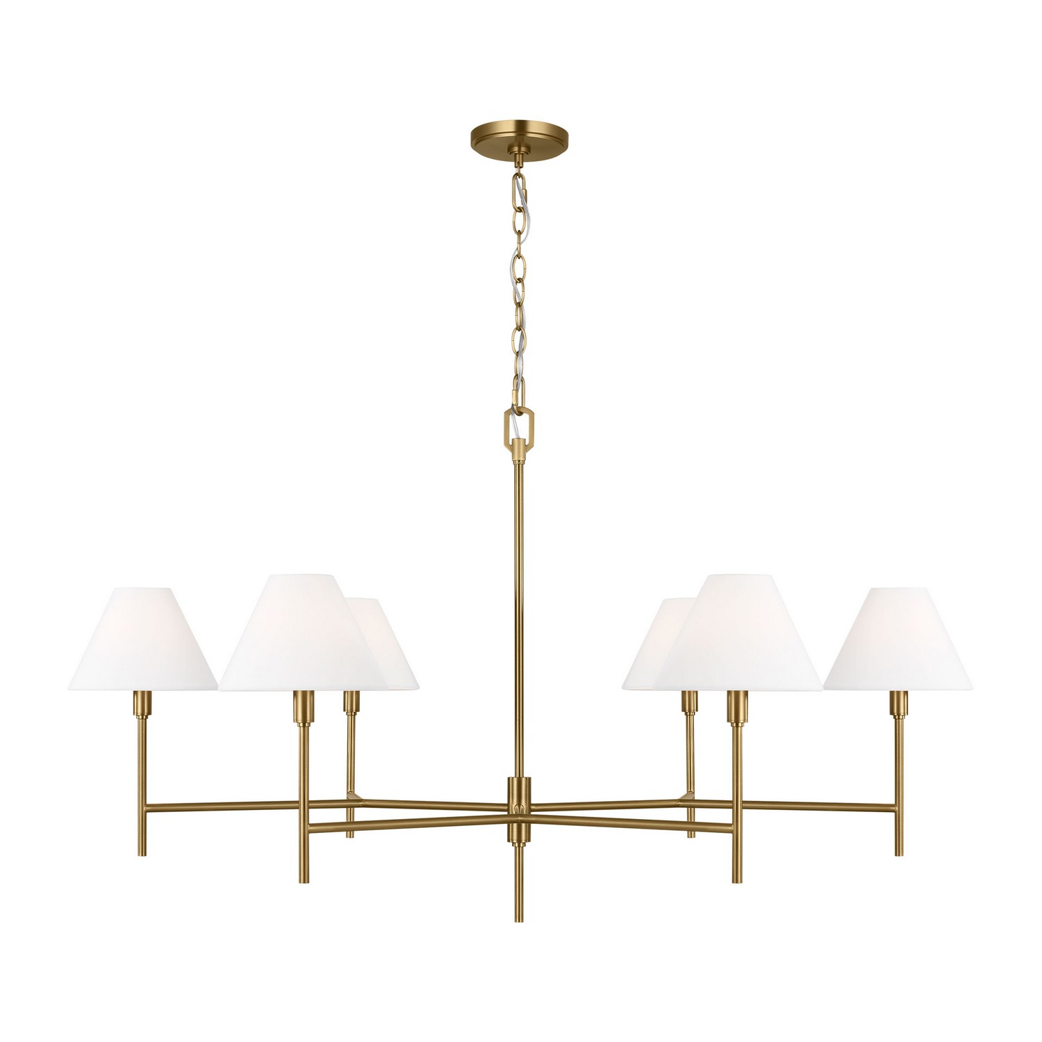 Burnished Brass Chandelier from the Ridgewood Collection