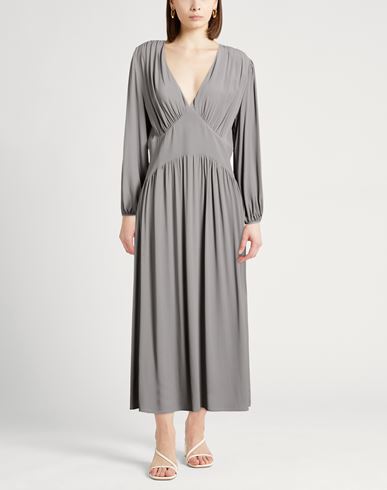 Woman Midi dress Grey Size 4 Acetate, Silk