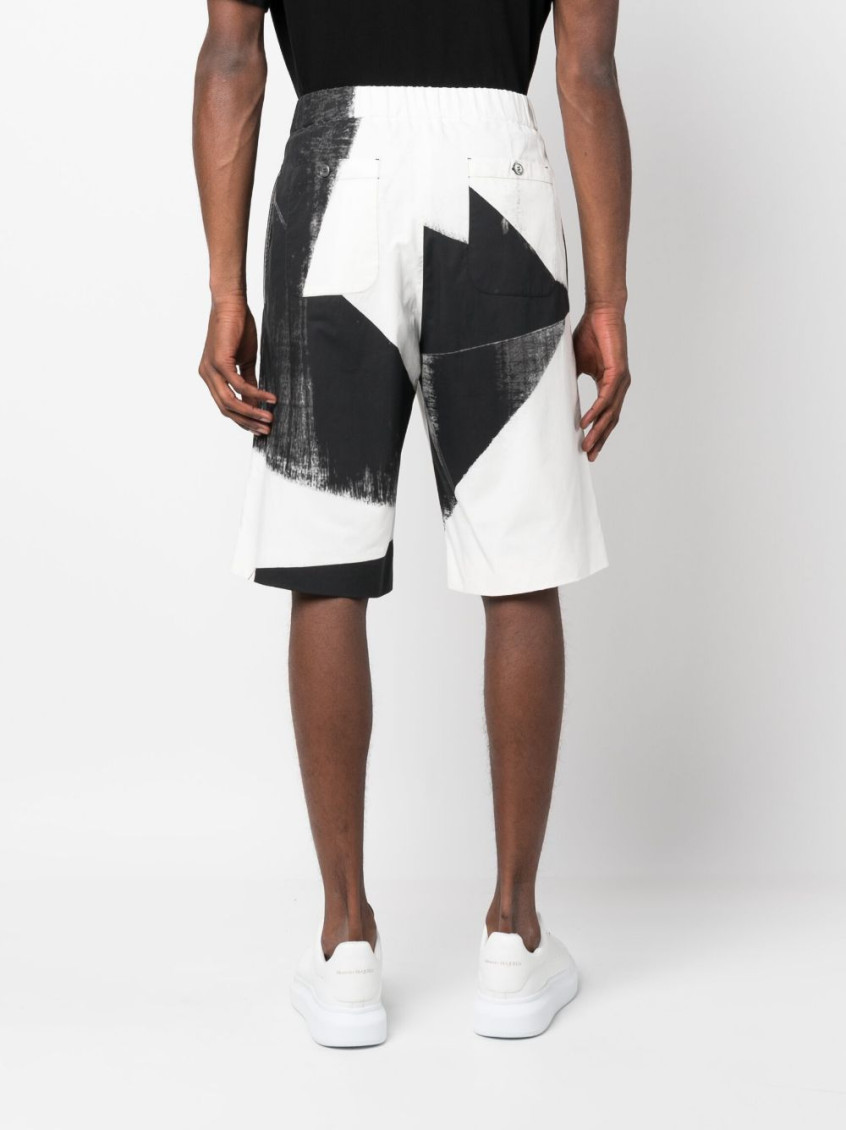 Printed Cotton Bermuda Shorts