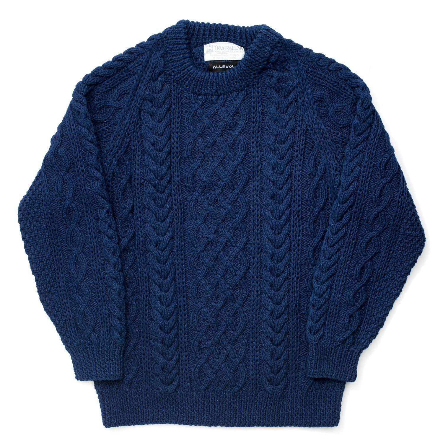 Cable Knit Crew 1A Indigo