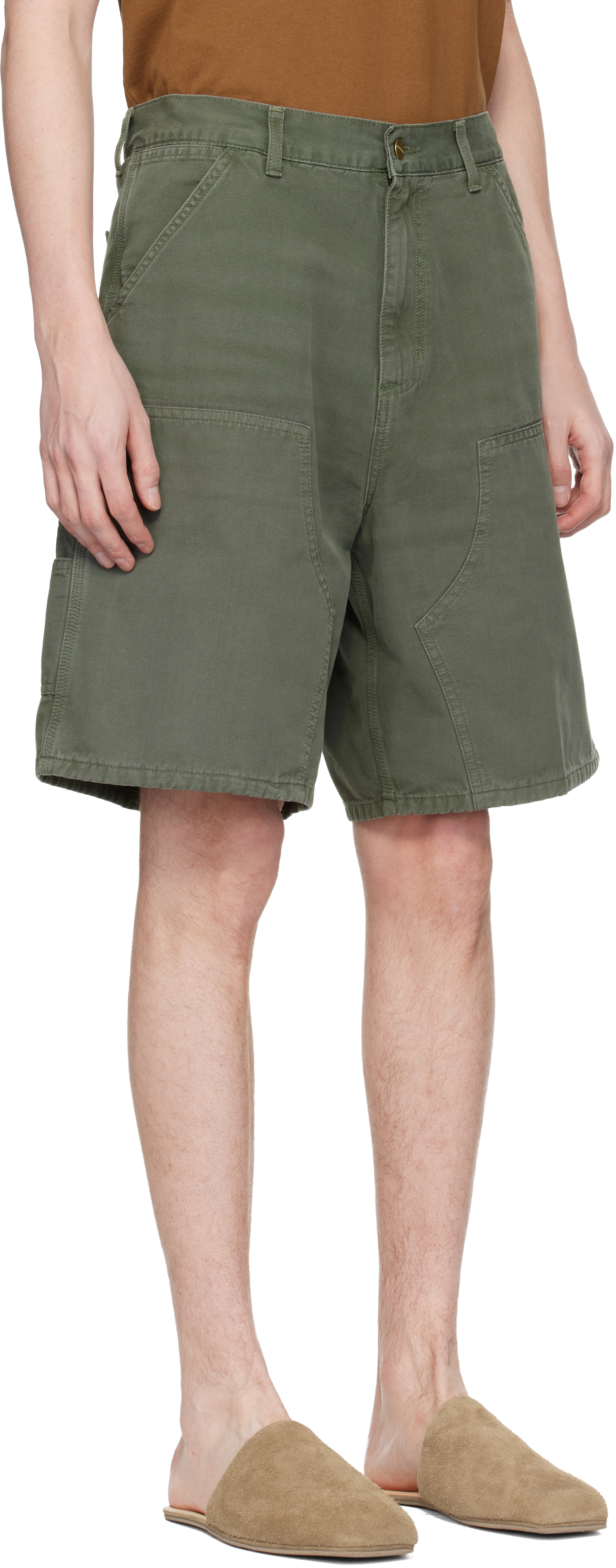 Green Double Knee Shorts