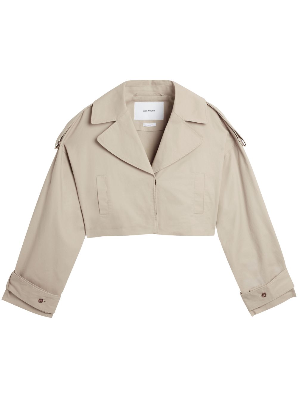 Gaia cropped trench coat - Neutrals