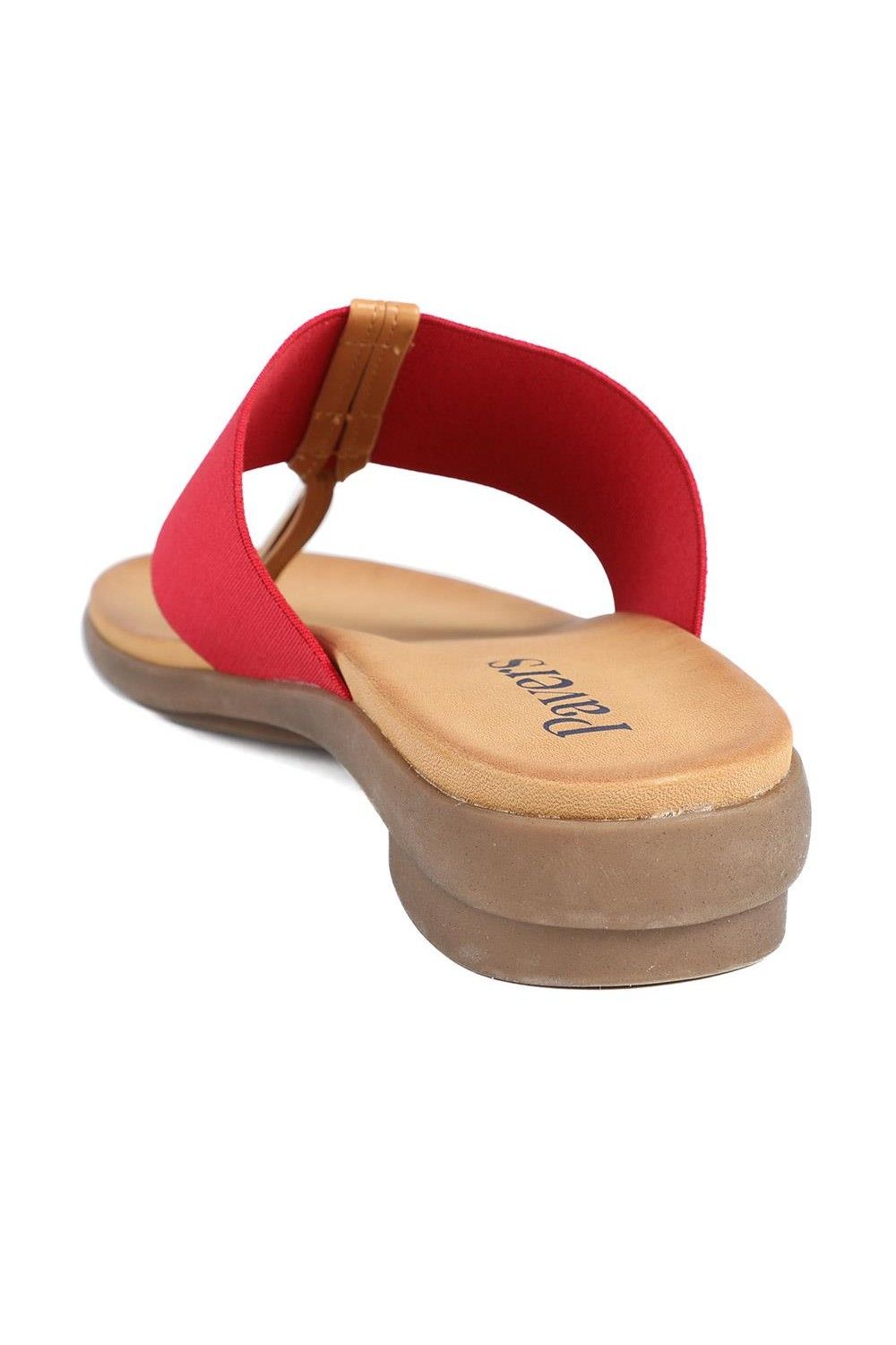 Pavers Flexible Toe Post Sandals In Red