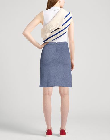 Woman Mini skirt Blue Size 8 Cotton, Polyamide