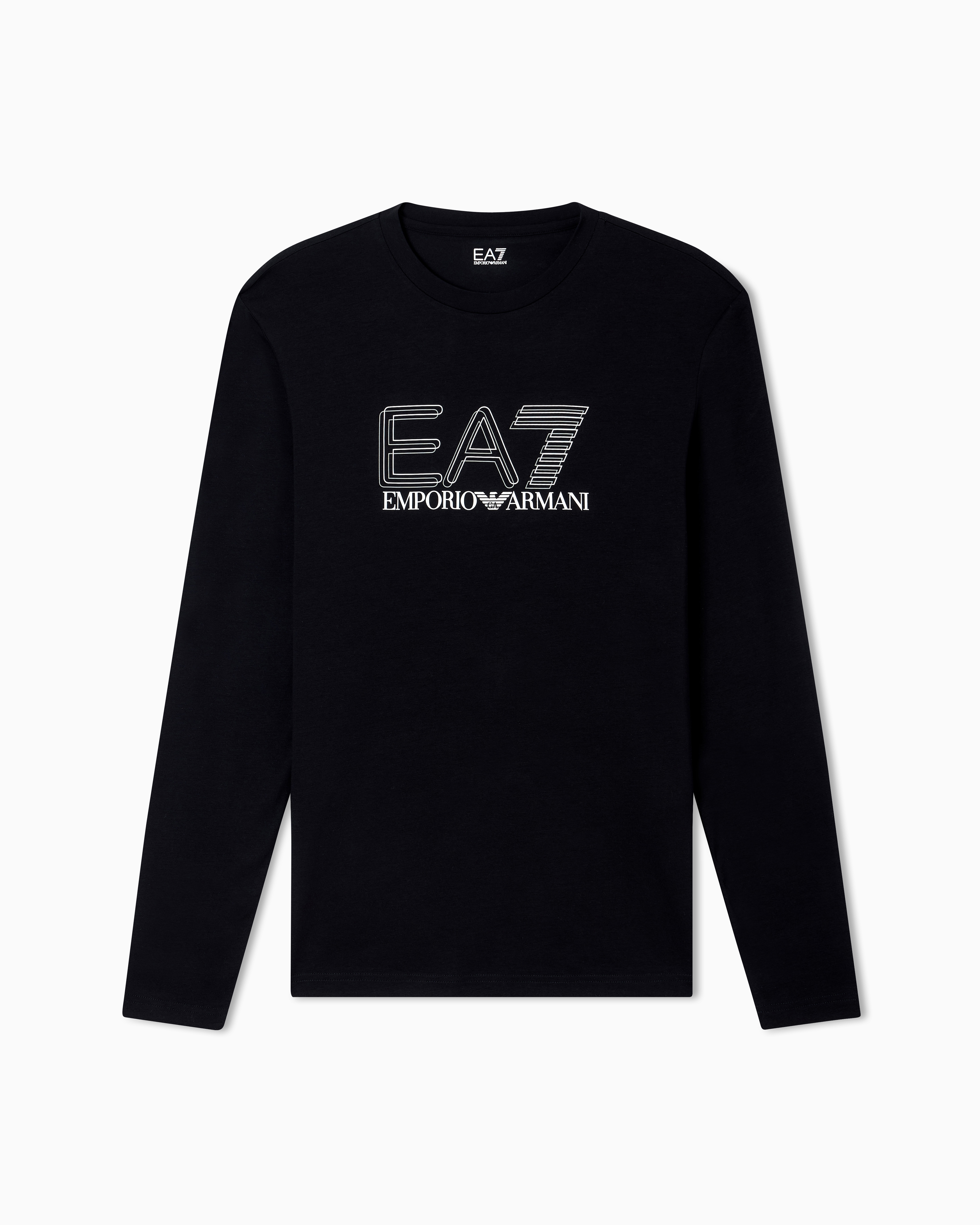 Visibility long-sleeved T-shirt in stretch cotton jersey