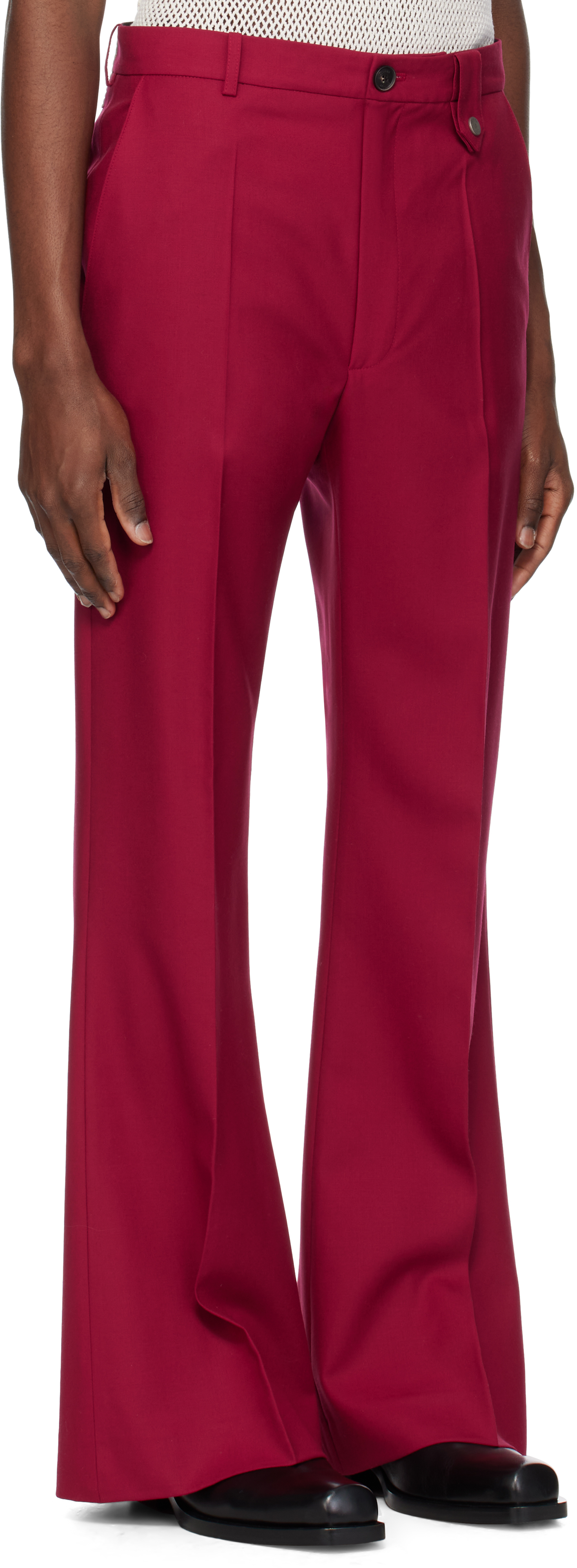 EGONlab SSENSE Exclusive Burgundy Samy Trousers