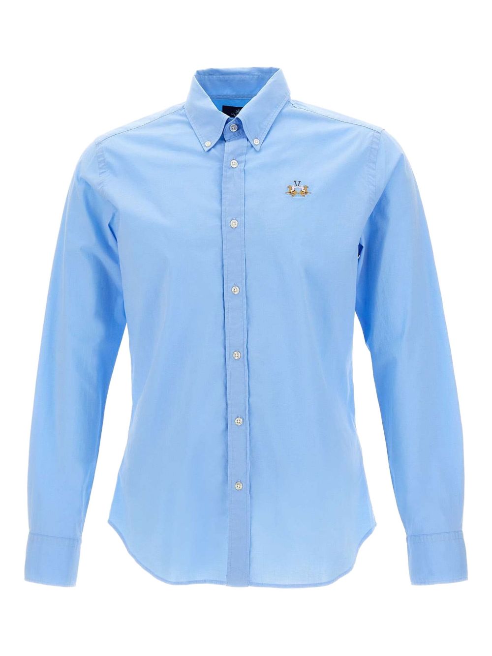 Embroidered button-down shirt - Blue