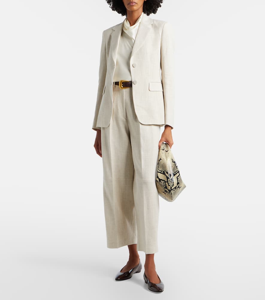 Dash cropped barrel-leg pants