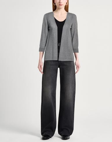 Woman Cardigan Grey Size 2 Viscose, Polyester