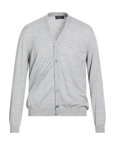 Man Cardigan Light grey Size 42 Virgin Wool, Polyamide