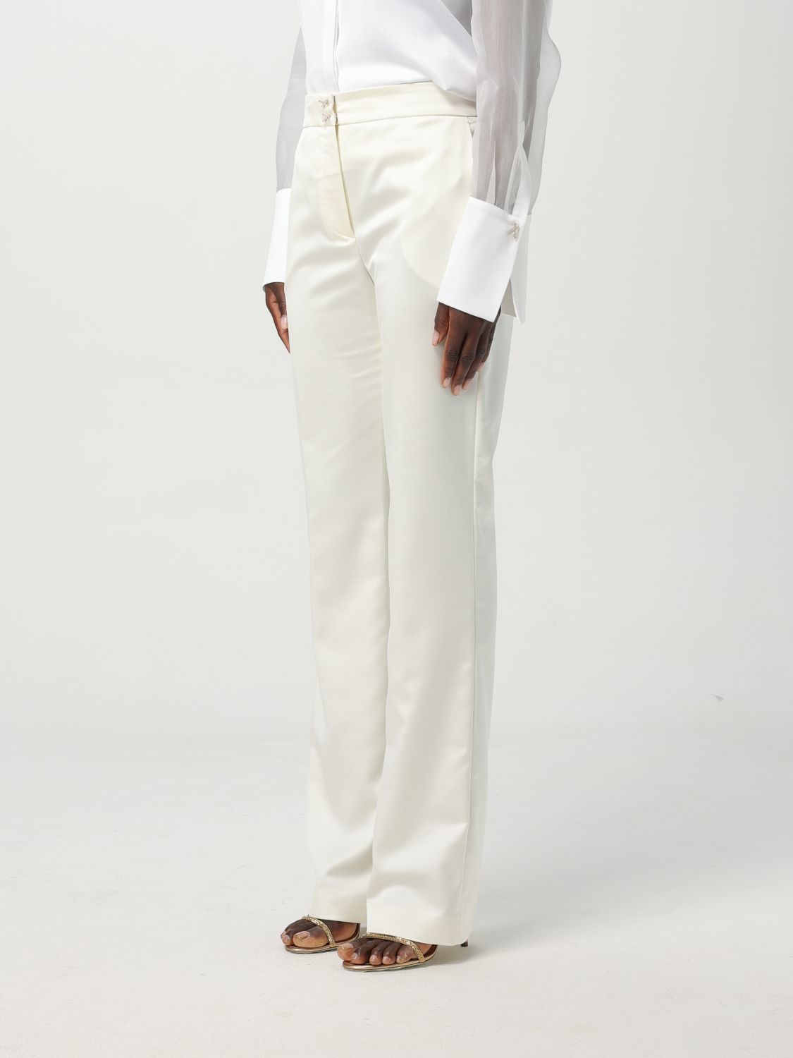 Satin trousers - Black