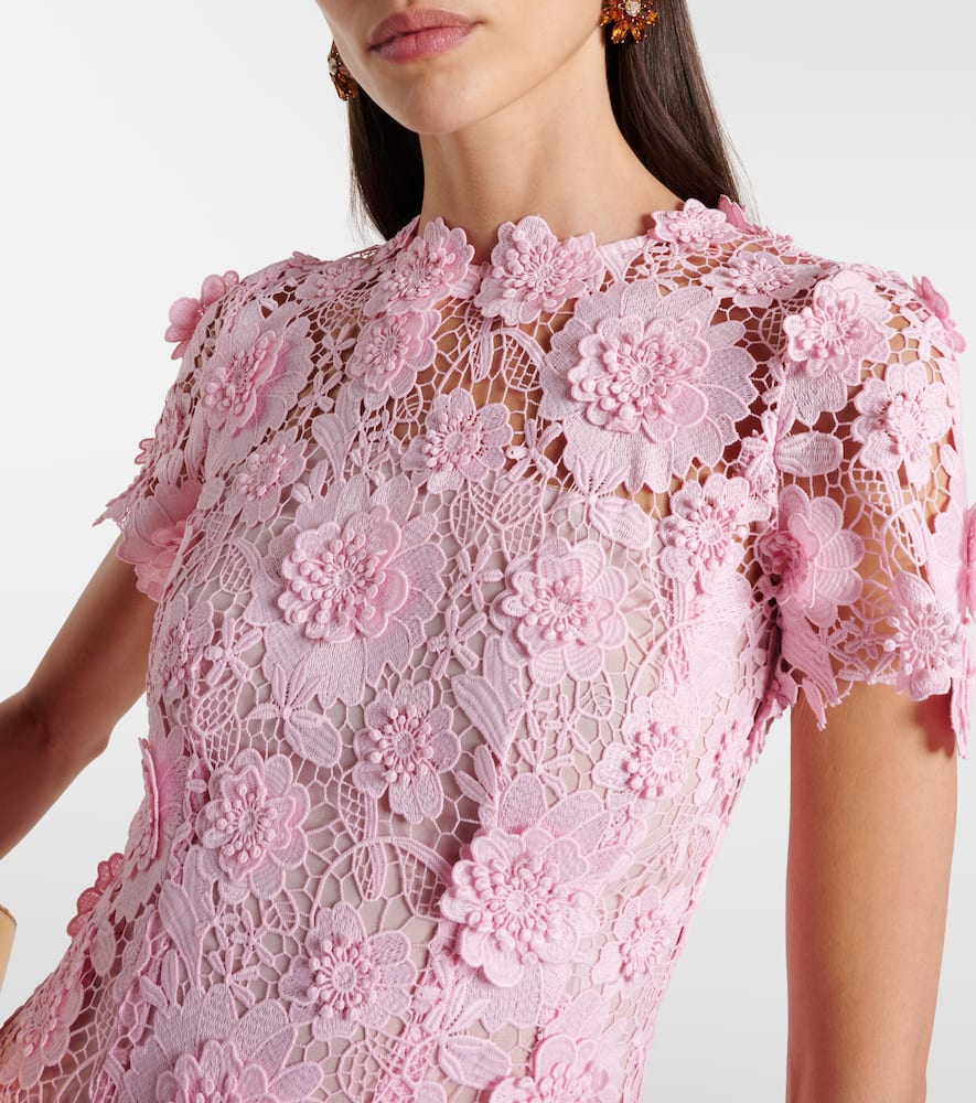 Floral lace midi dress