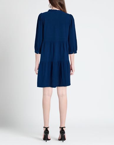 Woman Mini dress Navy Size L Cotton