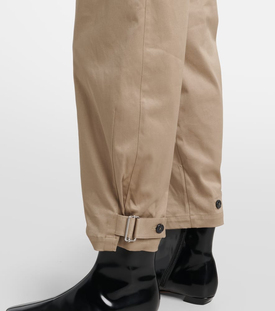 Serene cotton barrel-leg pants