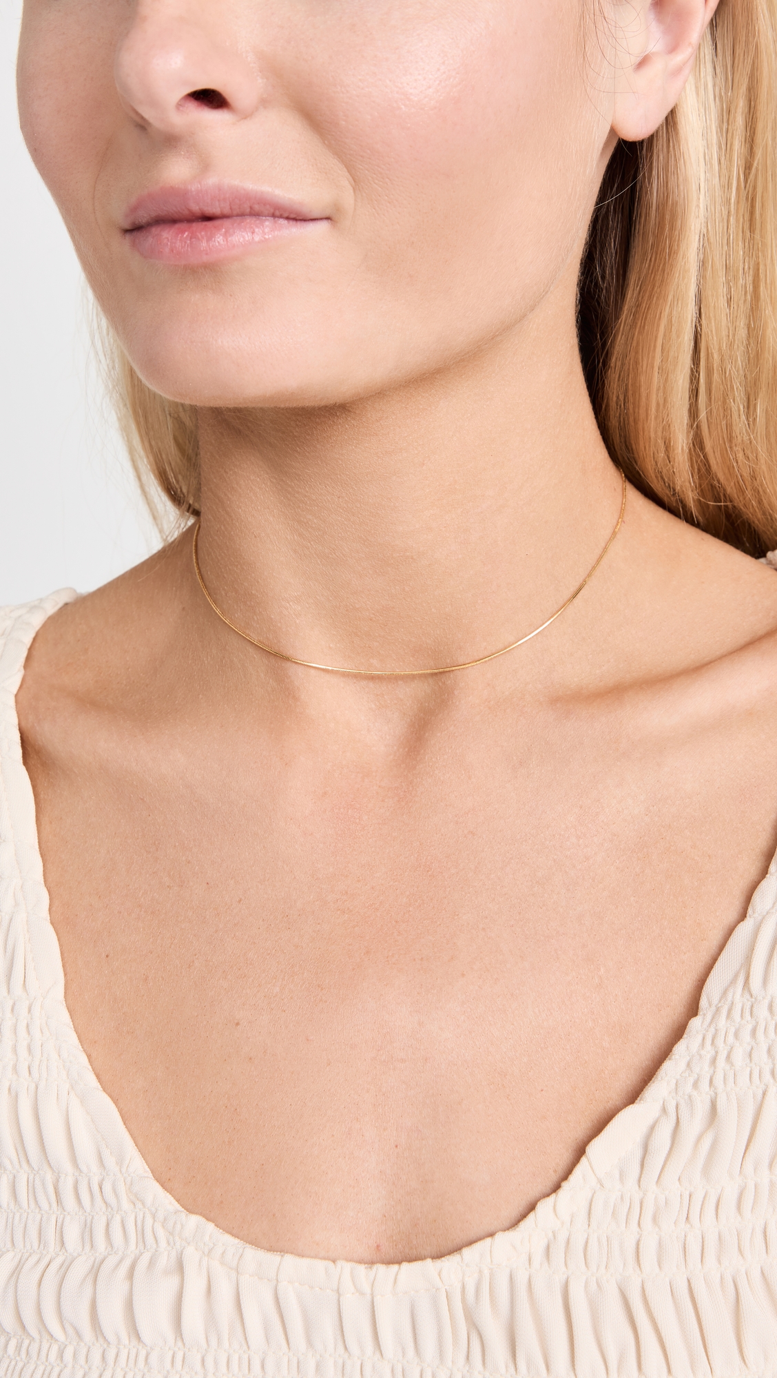 Mini Snake Necklace Gold One Size