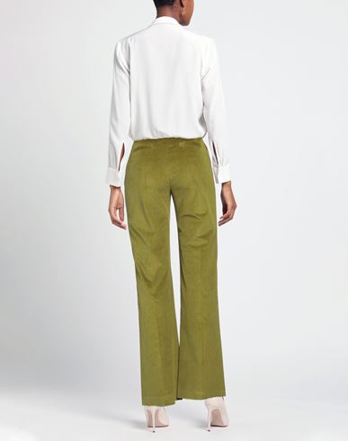 Pennyblack Woman Pants Military green Size 2 Cotton, Elastane