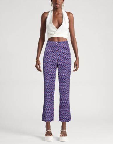 Woman Pants Blue Size 10 Polyester, Elastane