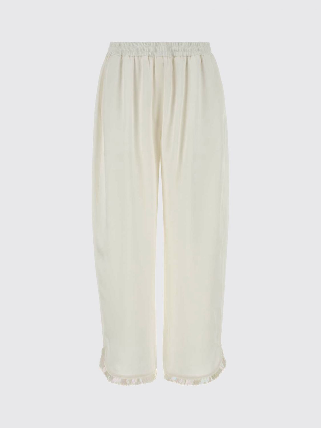Pants Woman color Cream