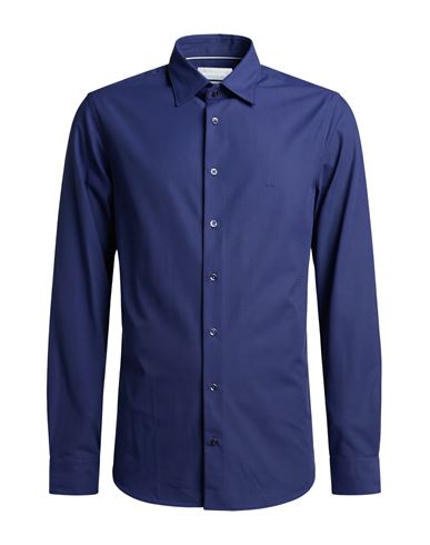 Man Shirt Navy Size 15 Nylon, Elastane