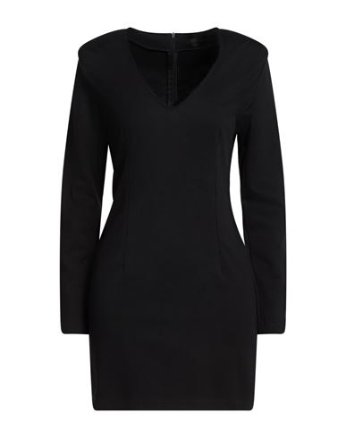 Woman Mini dress Black Size M Viscose, Polyamide, Elastane