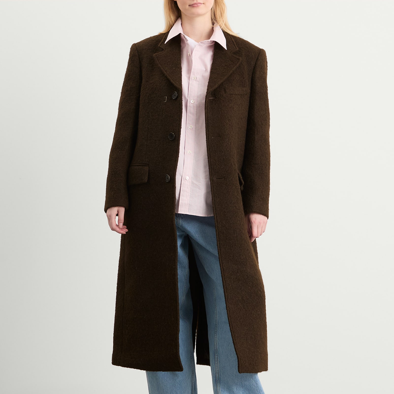 Women's Wool Boucle Coat Brown