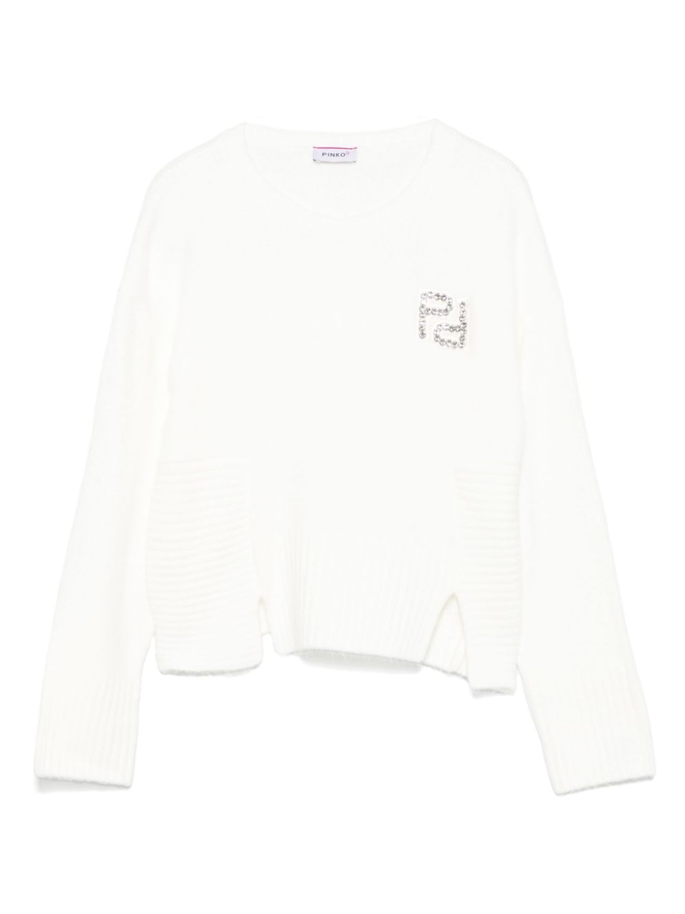 Logo-embellished sweater - White