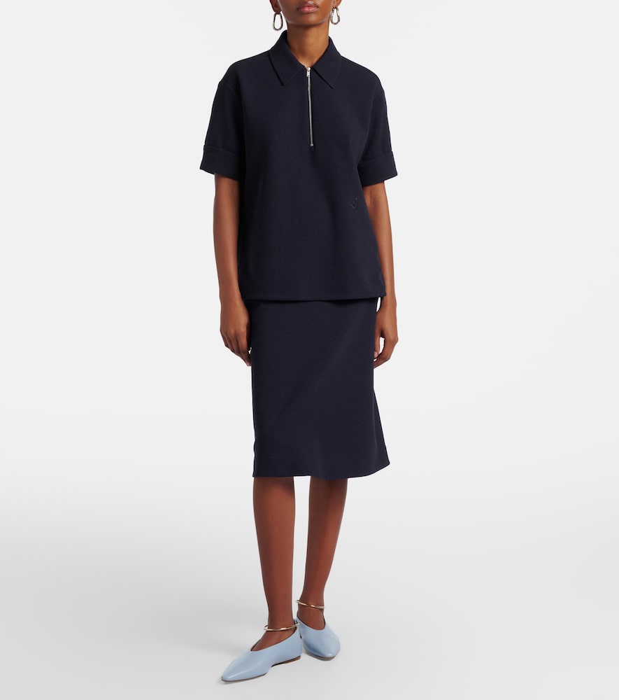 Paneled pencil skirt
