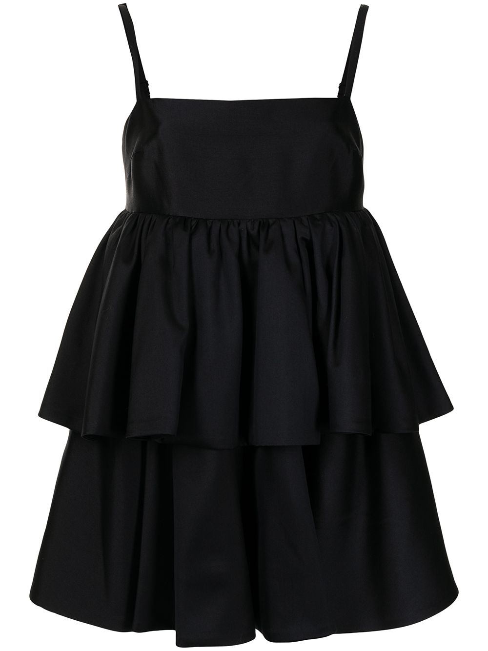 Conversation tiered mini dress - Black