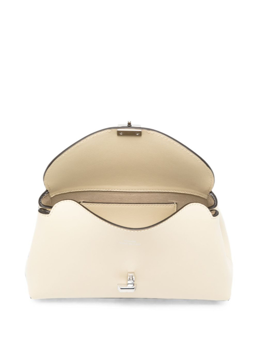 Mini T Lock Leather Clutch