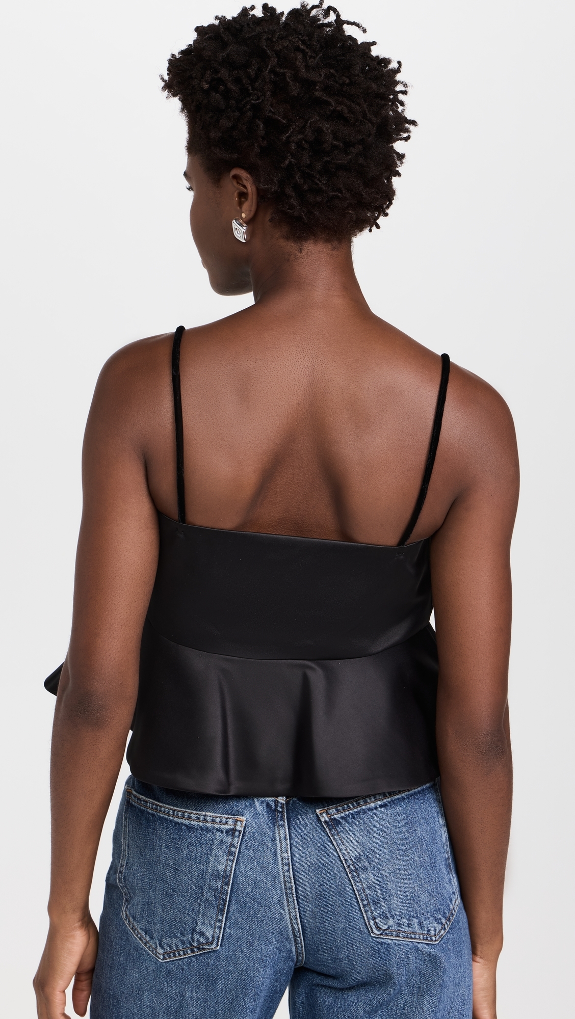 Duchesse Satin Top Black
