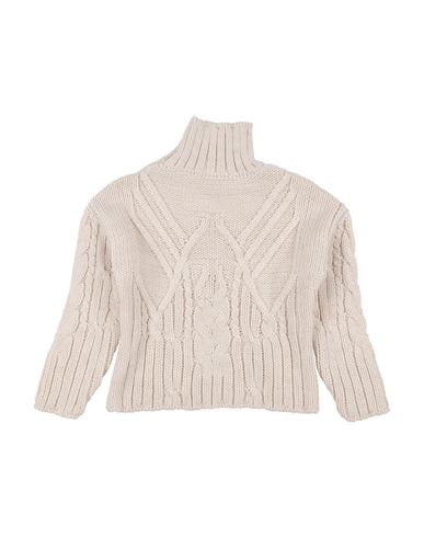 Kid Girl Turtleneck Beige Size 12 Acrylic, Polyester