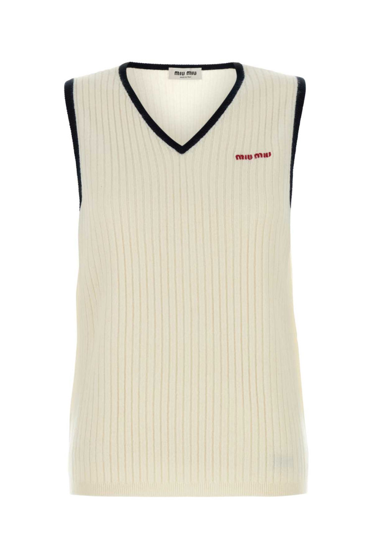 Beige Cashmere Vest