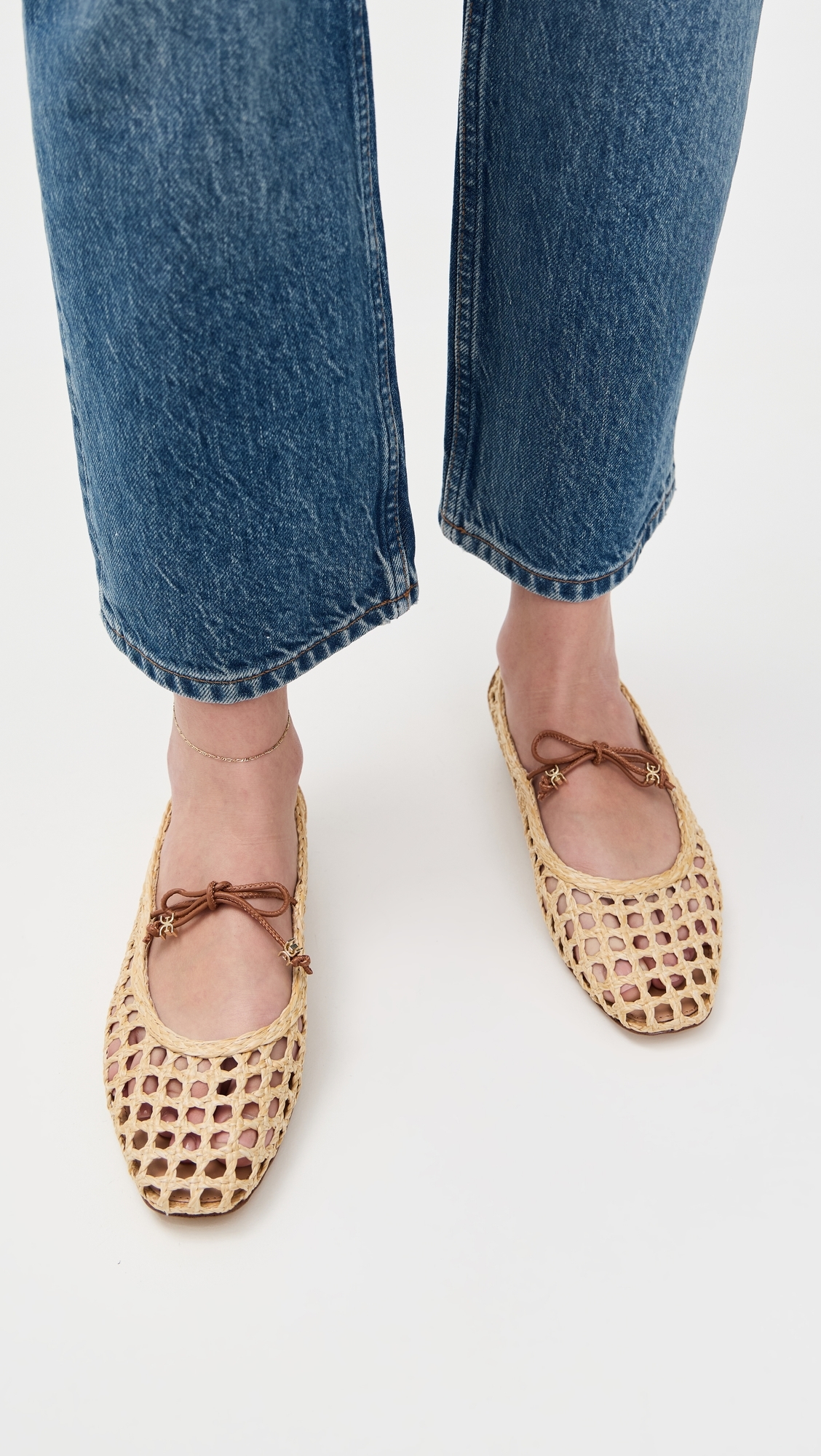 Sam Edelman Marcie Woven Mary Jane Flats Bleached Beechwood/Saddle