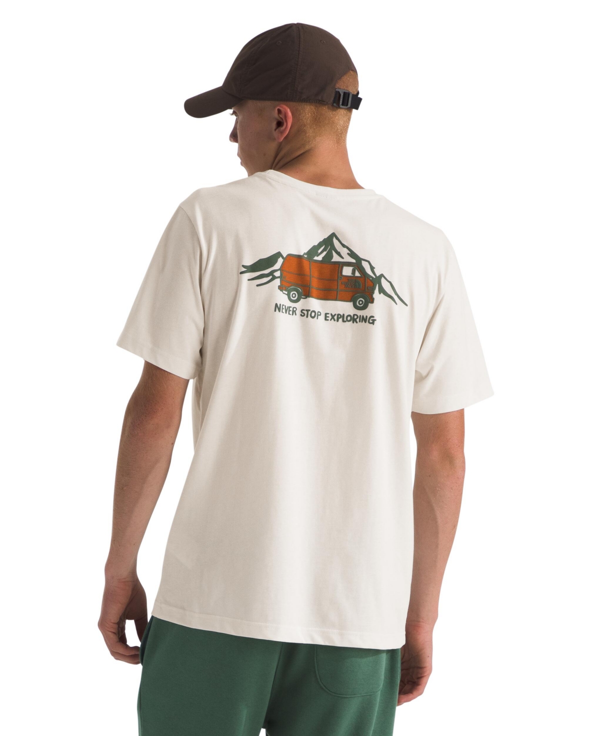 Men's Short Sleeve Outdoor Graphic T-Shirt - White dune