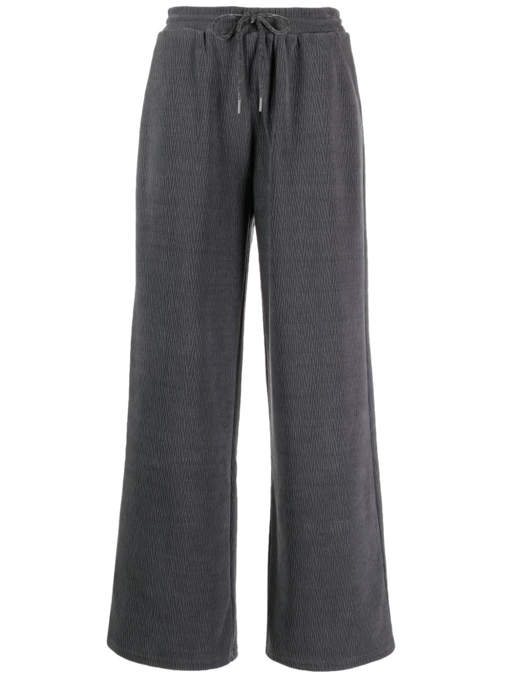 Chevron-knit track pants - Grey
