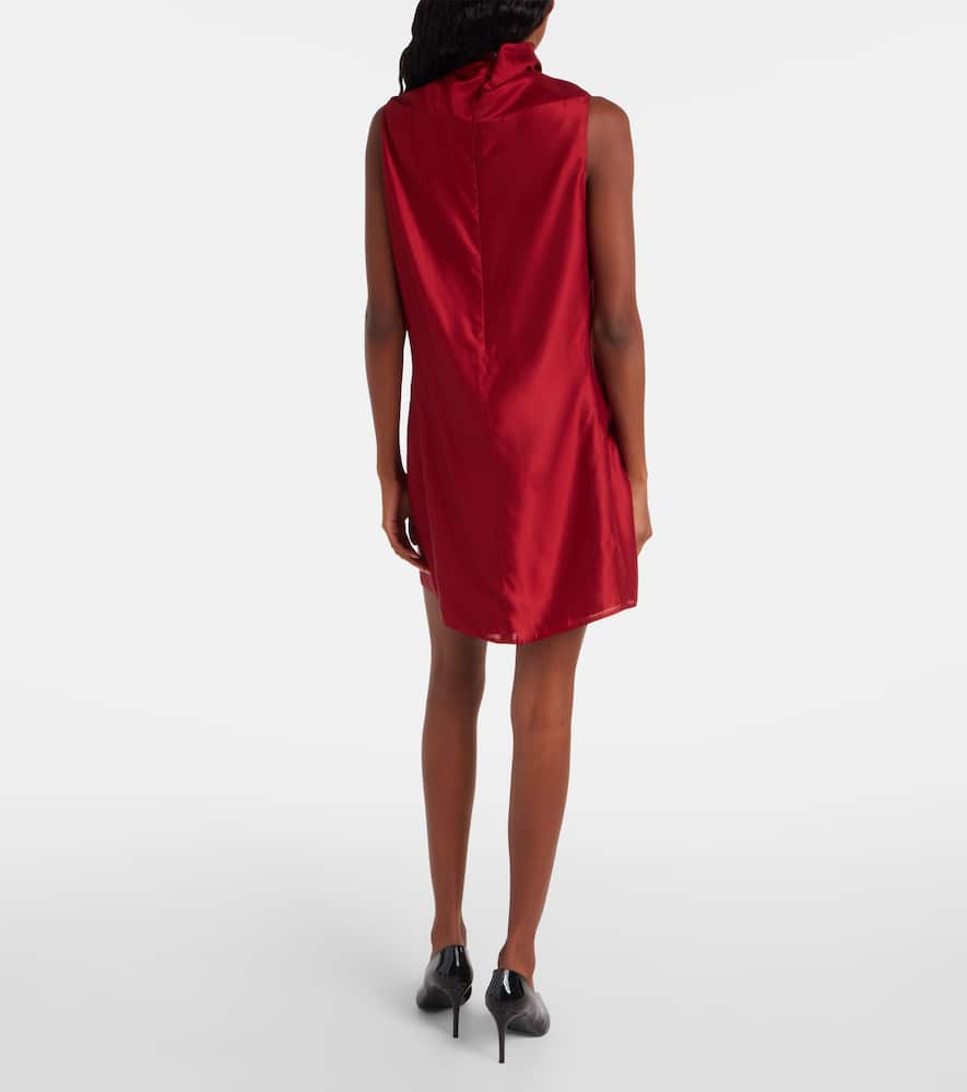 Daria turtleneck satin minidress