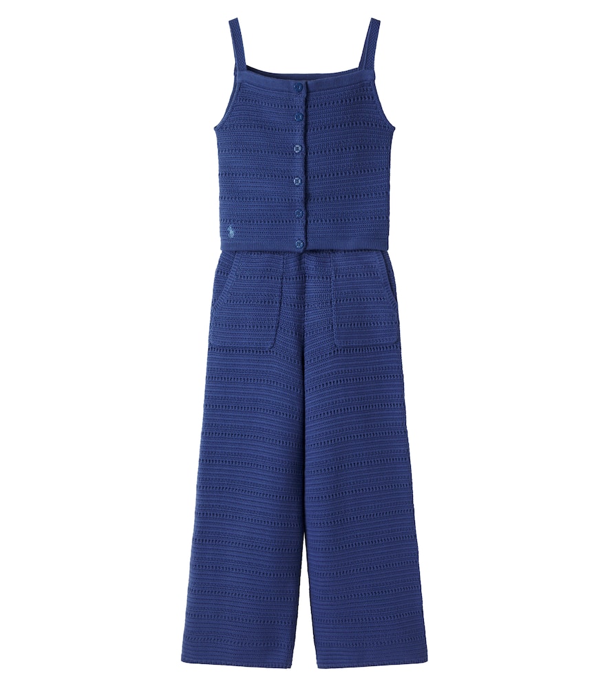 Crochet cotton tank top and pants set