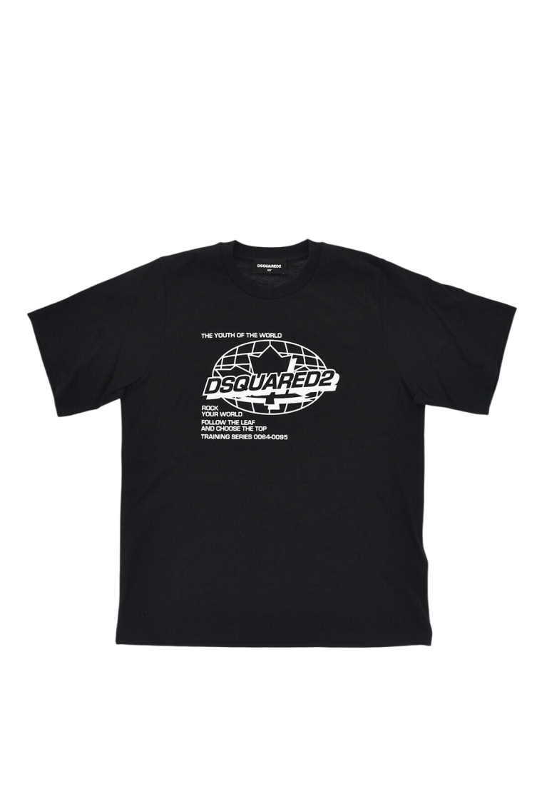 Boys Black Graphic T-Shirt