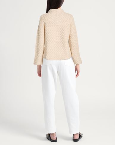Woman Turtleneck Beige Size 8 Cashmere