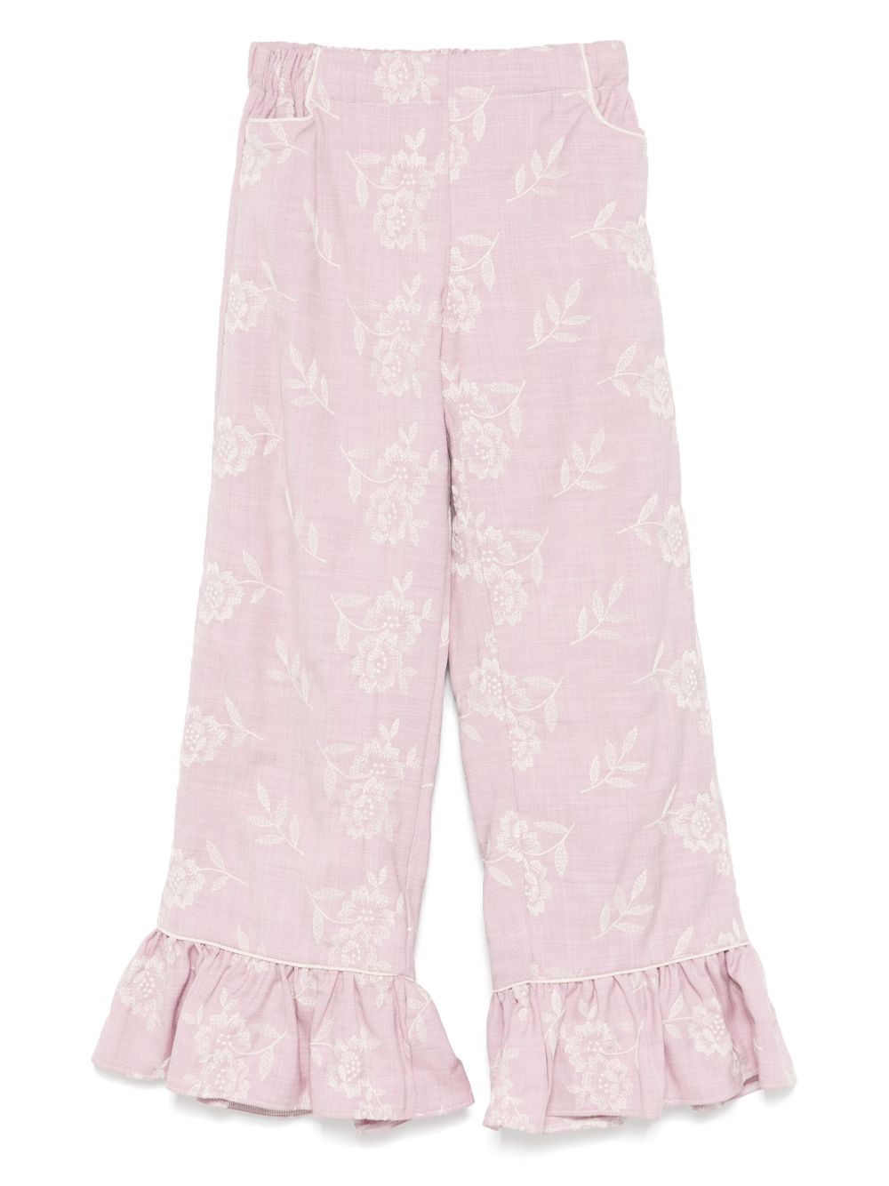 La Stupenderia embroidered trousers - Pink