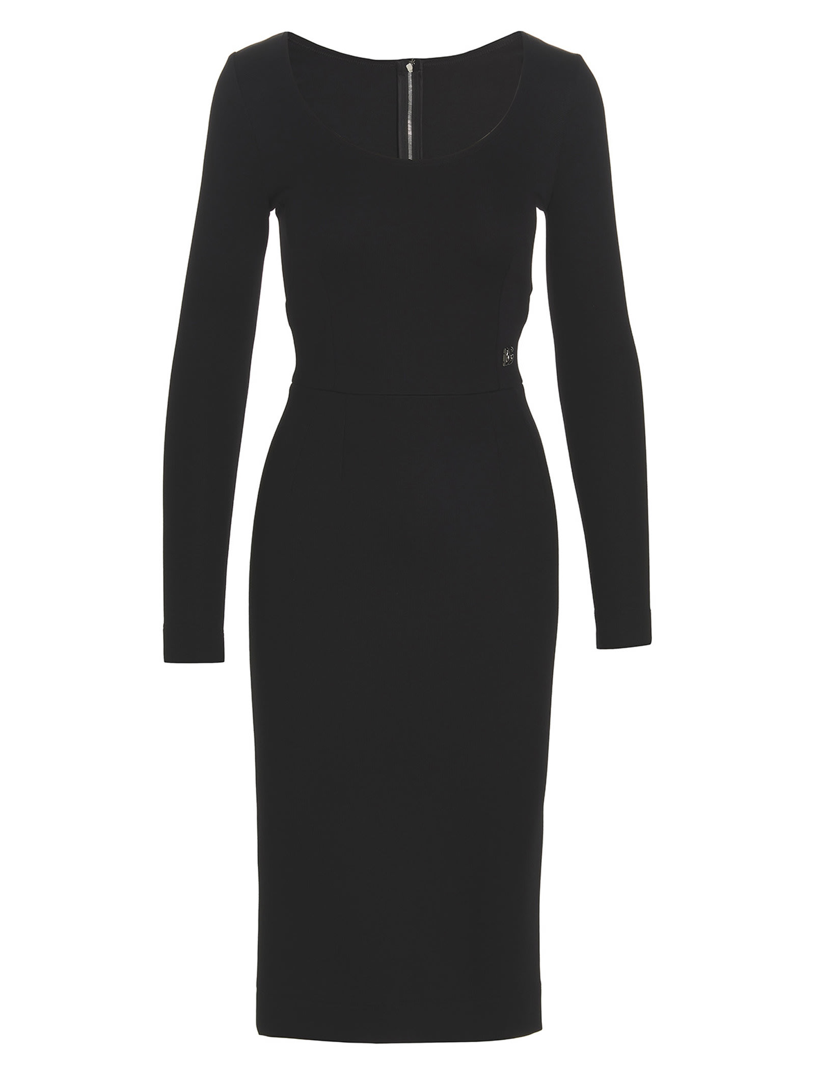 Milano Rib Midi Dress With Dg Logo