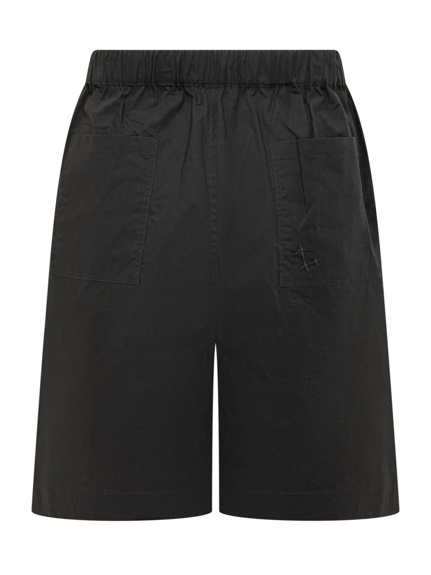 Black Solid Shorts