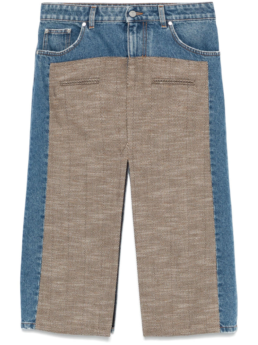 Denim And Tweed Skirt