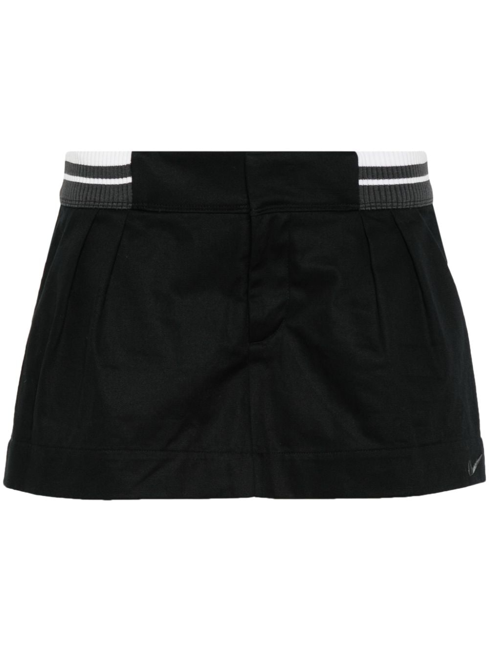 Swoosh twill mini skirt - Black