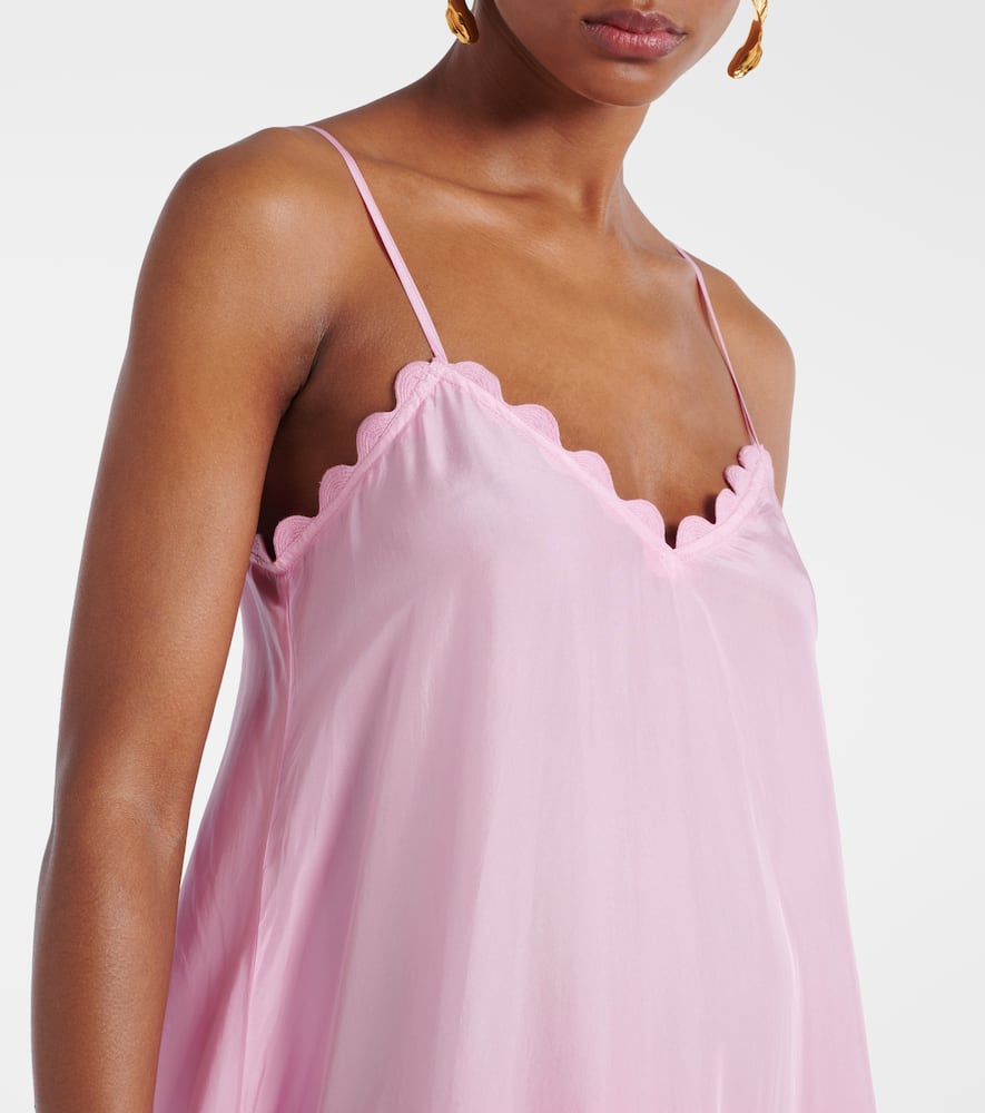 Ombré silk midi dress