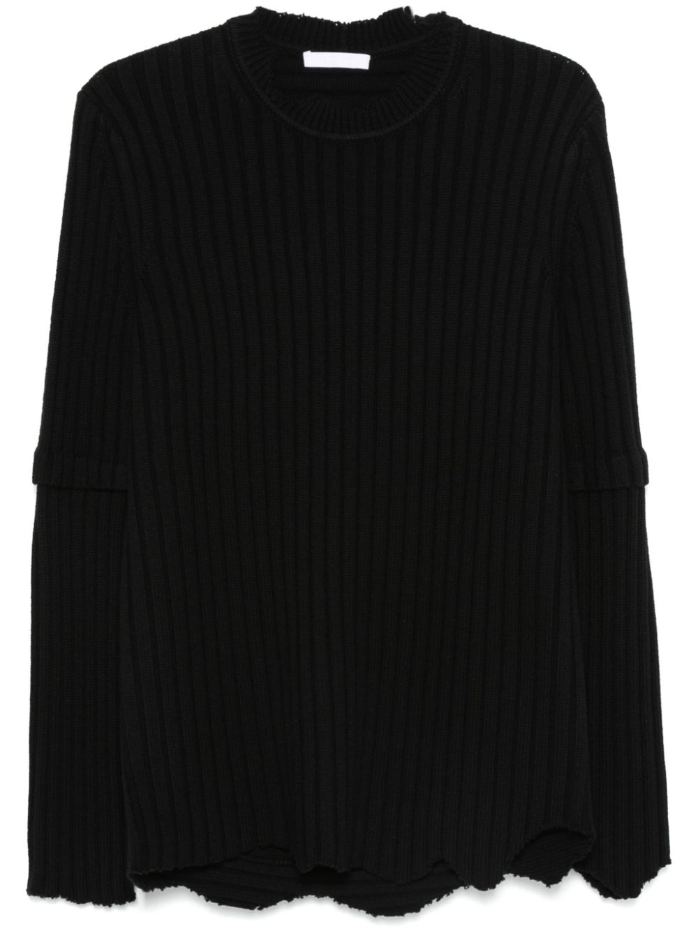 Ribbed-knit sweater - Black