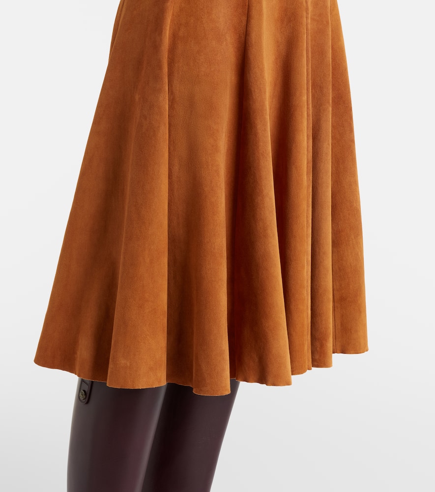 Sabrina suede midi skirt