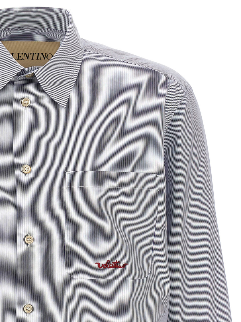 Striped Shirt Shirt And Blouse Light Blue